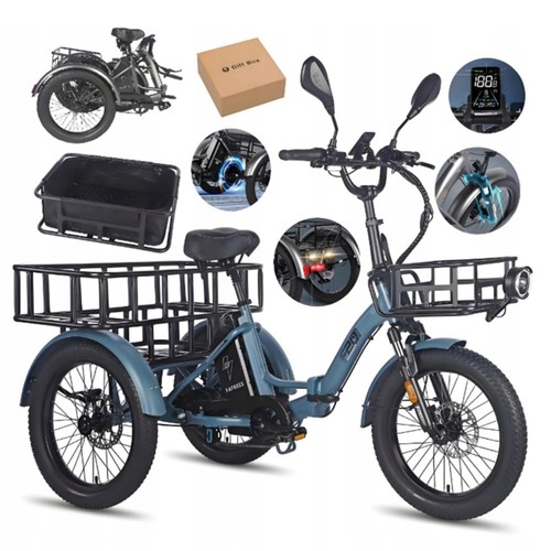 Folding electric tricycle - folding,